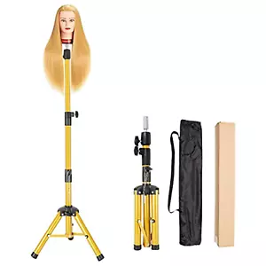 Heavy Duty Wig Stand Tripod - 55 Inch Mannequin Head Stand Wig Stand Tripod with - Picture 1 of 8
