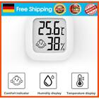 neu LCD Digital Display Hygrometer Mini Weather Station with Face Icon Household