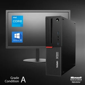 Lenovo M900/M910 SFF, Intel i7 6700 3.4GHz/16GB/512GB SSD/WIFI/Win10/22" Monitor - Picture 1 of 4
