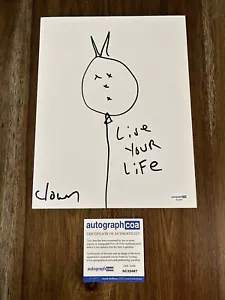 'Clown' Shawn Crahan firmato autografato 8,5x11 schizzo ""Slipknot"" batterista ACOA - Foto 1 di 1