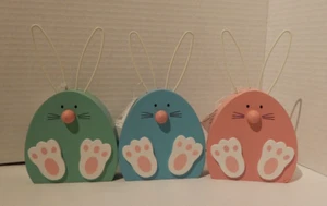 Hobby Lobby lot of 3 Wooden Bunny Decor/6x3.5" - Picture 1 of 7