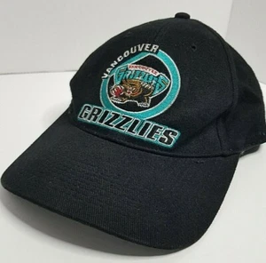 Vintage Vancouver Grizzlies Starter Black Hat/Cap Adjustable Strap One Size - Picture 1 of 3