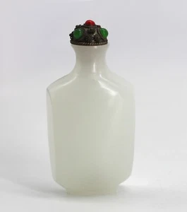 Chinesische Seladon Glas Schnupftabakflasche - Bild 1 von 6