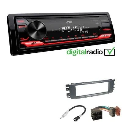 JVC KD-X182DB MP3 DAB+ USB 1-DIN Autoradio für Smart ForFour 2004-2006 - Bild 1 von 4
