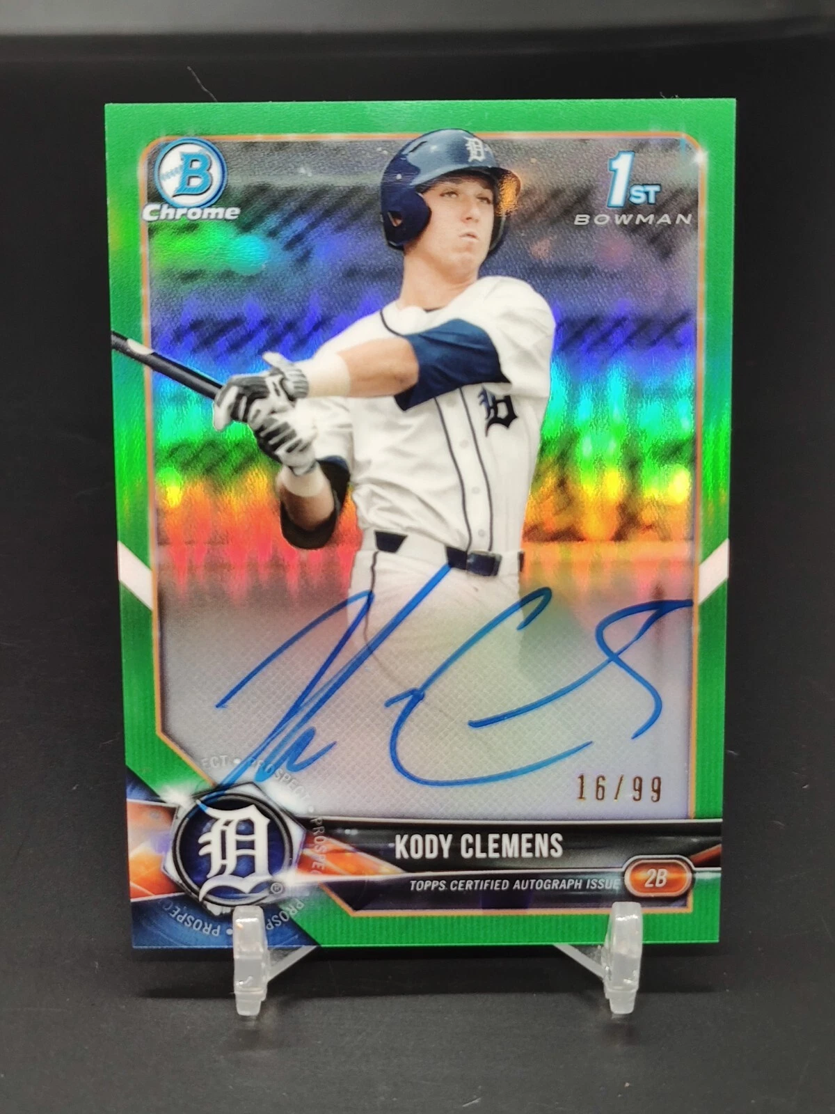 2018 Bowman Draft Chrome Pick Green Refractor /99 Kody Clemens #CDA-KC Auto