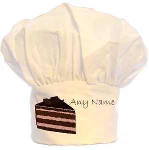 SOMBRERO DE CHEF PERSONALIZADO ESTAMPADO REBANADA DE PASTEL POLIÉSTER PARA HORNEAR REGALO DE CUMPLEAÑOS DE NAVIDAD - Imagen 1 de 2