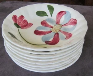 Eight Blue Ridge Southern Potteries Whirligig 5.25" Fruit Bowls Colonial Shape - Picture 1 of 1