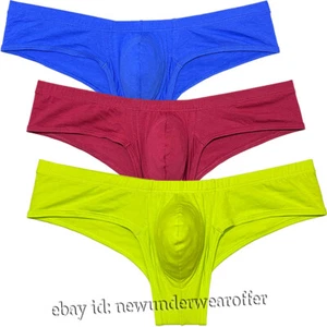 Herren Baumwolle Boxershorts Unterhose Sexy Enhance Pouch Brazilian Bikini Unterwäsche - Bild 1 von 36