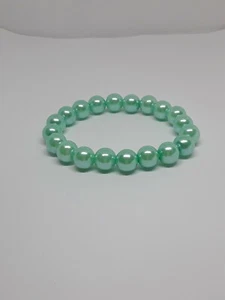 Turquoise Blue Pearl Bracelet - Picture 1 of 5