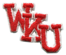 WESTERN KENTUCKY HILLTOPPERS NCAA COLLEGE VINTAGE 2.5" WKU LETTERS PATCH