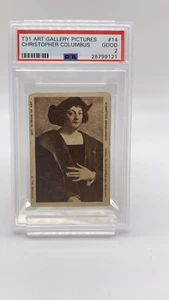 1914 Art Gallery Pictures T31 #14 Christopher Columbus PSA 2 (POP 2) - Picture 1 of 2
