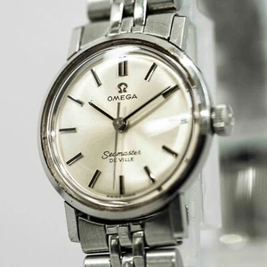 *NEAR MINT* Vintage OMEGA Seamaster De Ville Cal.630 Hand Winding Silver Women's - Picture 1 of 14