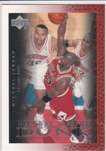 MICHAEL JORDAN Chicago Bulls Basketball UPPER DECK HISTORY OF THE DUNK CARD! - Bild 1 von 2