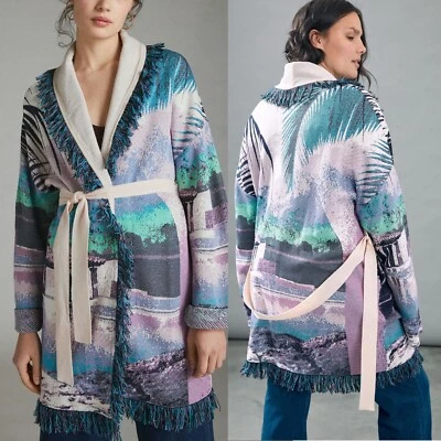 Suéter Cárdigan con Flecos Aldo Martins Anthropologie Moira Usado en Excelente Condición Talla XSP PETITE Foto 1 de 4