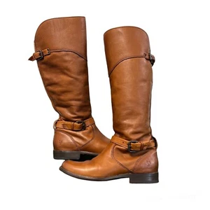Botas Frye Cuero Cremallera Trasera Phillip Arnés Alto Montar Para Mujer Botas Talla 6.5 B - Imagen 1 de 10