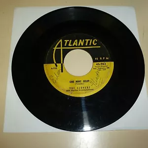 DOO WOP 45 RPM RECORD - THE CLOVERS - (YELLOW LABEL) ATLANTIC 963 - Imagen 1 de 1
