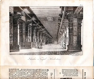 India Hindustan 1829 orig. Museum Geschichte, Natur, Kunst 3 orig. Bl. Religion - Picture 1 of 3
