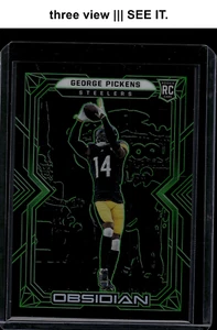 [🟢09/50] GEORGE PICKENS 2022 Panini Obsidian RC Rookie Electric Etch Green - Picture 1 of 6