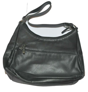 Giani Bernini Purse Black Bag Faux Leather Zipper Pocket Small Siz Strap Women's - Picture 1 of 9