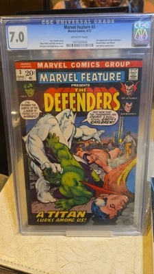 Marvel Comics Marvel Feature #3  3rd Appearance Of The Defenders CGC Graded 7.0 - Image 1 of 4