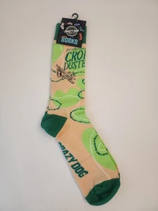 Crop Staubwedel-Socken für Herren lustig furzelnder Humor Flugzeug Grafik Neuheit verrückter Hund - Bild 1 von 7