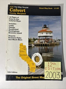 Calvert County Maryland Street Map 2003 ADC Atlas Prince Frederick MD Guide - Picture 1 of 14