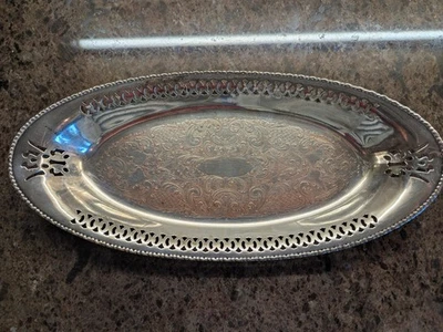 Vintage Viking Bread Serving Plate EP on Copper Silver Plated  - Image 1 of 4