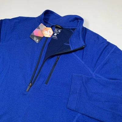 Pullover Mountain Hardwear Cragger 1/2 cremallera para hombre XL azul manga larga elástico nuevo con etiquetas Foto 1 de 4