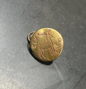 Old Vintage ELK BRAND Apparel Clothing Button PAT'D 2-26-1912 Loc#B13 - Picture 1 of 8