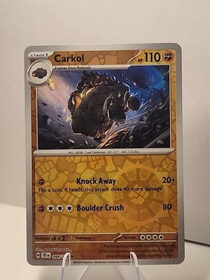 Carkol 094/162 SV05: Temporal Forces Reverse Holo Pokémon TCG NM  - Image 1 of 2