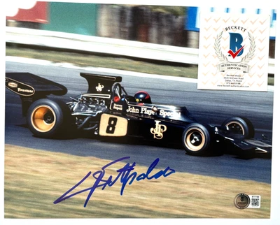FOTO 8X10 FIRMADA POR EMERSON FITTIPALDI INDIANAPOLIS F1 FORMULA ONE 1 INDY 500 BAS Foto 1 de 2