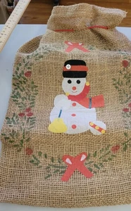 Bolso ligero vintage con cordón de yute de colección decoración navideña primaria - Imagen 1 de 7