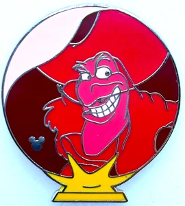 2008 DISNEY Hidden Mickey Trading Pin VILLAINS CRYSTAL BALL Series CAPTAIN HOOK - Picture 1 of 2