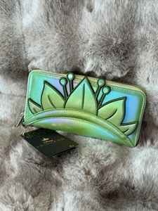 Loungefly Disney Princess & The Frog Tiana Shiny Iridescent Wristlet Wallet New - Picture 1 of 8