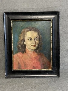 Antikes Ölbild Damen Porträt Öl Gemälde um 1930 von Prof. Gottlieb Schmid #BR - Bild 1 von 10