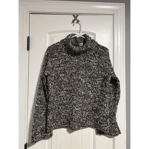 MAGIC LINE ITALIA GRUESO GRIS CARBÓN TEJIDO MEZCLA LANA SUÉTER SIMULADO TALLA M - Imagen 1 de 3