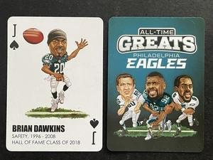 BRIAN DAWKINS ~ 2025 Philadelphia Eagles All-Time Greats Playing Card ~ J Spades - Picture 1 of 1