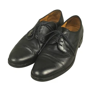 Zapato de vestir Polo Ralph Lauren Morgfield de cuero Oxford con cordones negro para hombre talla 9,5D - Imagen 1 de 12