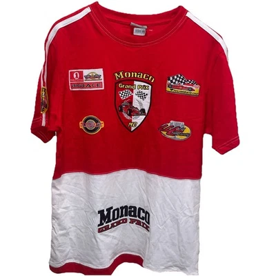VTG Monaco Grand Prix FORMULA 1 F1 Racing Shirt Jersey Mens Medium RED Graphic - Image 1 of 4