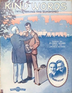 Kind Words Sheet Music Webber And Elliott James Kendis Alfred Bryan 1915 - Picture 1 of 3
