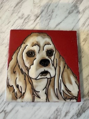 American Cocker Spaniel Dog Decorative Ceramic Tile, 6” - Image 1 of 4