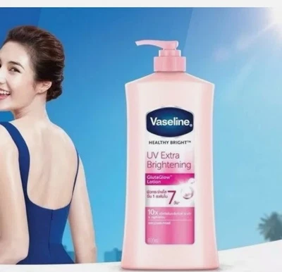 Vaseline Body Lotion Healthy Bright UV, Brightening Gluta, WHITEN-500ML