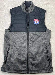 Texas Rangers Levelwear Full Zip Sweater Vest Mens S Quilted Black Shoulders - Picture 1 of 7