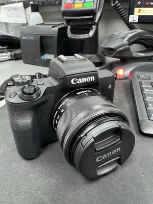 Canon EOS M50 Mark II 4K 24.1MP 15-45mm Lens Mirrorless Digital Camera Kit - Image 1 of 4