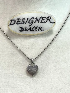 Collana COACH in argento sterling con sfere a cuore 16" ottime condizioni! Raro!! - Foto 1 di 11