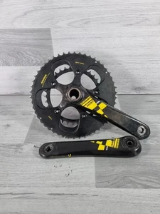SRAM RED YELLOW CHAINSET CARBON CRANKSET TOUR EDITION 10 SPEED GXP 170 CRANKS - Picture 1 of 16