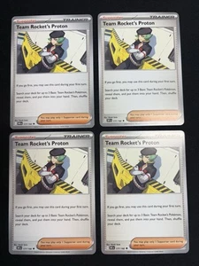 Juego de 4 cartas Pokemon Team Rocket’s Proton 177/182 Destined Rivals - Imagen 1 de 2