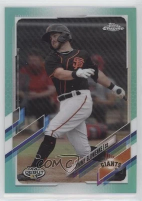2021 Topps Pro Debut Chrome Aqua Refractor /75 Jimmy Glowenke #PDC-40 - Image 1 of 2