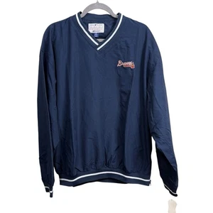 Atlanta Braves Pullover Giacca MLB Merchandise Originale Scollo V Taglia Large Nuovo con etichette - Foto 1 di 7