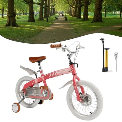 16 inches double disc brakes kid's bike children bicycle with auxiliary wheels - Image 1 of 4